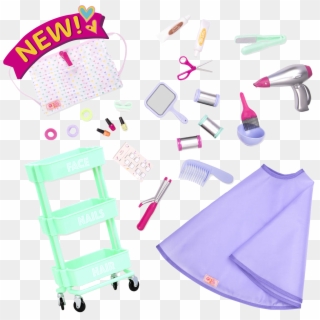 Berry Nice Salon Set Purple And Green All Components - Our Generation Berry Nice Salon Set, HD Png Download