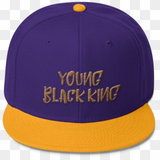 Young Black King- Gold Wool Blend Snapback - Baseball Cap, HD Png Download