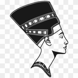 This Png File Is About King , Ancient , Museum , Gallery - Nefertiti Profile Black And White, Transparent Png