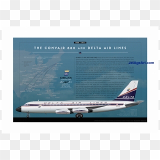 Delta Air Lines Convair 880 Poster - Boeing 737 Next Generation, HD Png Download
