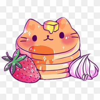 Pancakes Sticker - Pancake Cat Cartoon, HD Png Download