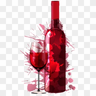 Drink Creative Dinner Vector Party Painting Red Clipart - Wine Glass In Party Vector Png, Transparent Png