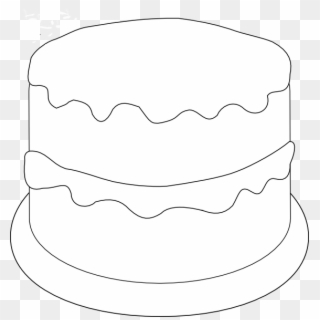 Birthday Cake Color Clip Art - Template Of A Cake, HD Png Download