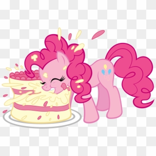 My Little Pony Clipart Birthday Cake - Pinkie Pie With Cake, HD Png Download