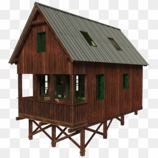 Small House - Tiny House With Loft Over Porch, HD Png Download