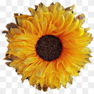 Yellow Brown Flower Wreath Sunflower Freetoedit - Sunflower, HD Png Download
