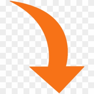 Orange Curved Arrow Gallery - Curved Arrow Orange Png, Transparent Png