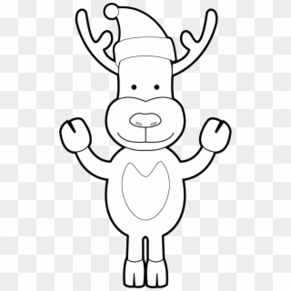 Funny Reindeer - Cartoon, HD Png Download