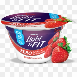 Strawberry Greek Yogurt Without Artificial Sweeteners - Dannon Light And Fit Greek Zero, HD Png Download