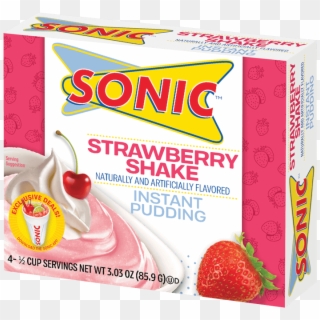 Sonic Strawberry Shake Pudding - Sonic Drive, HD Png Download