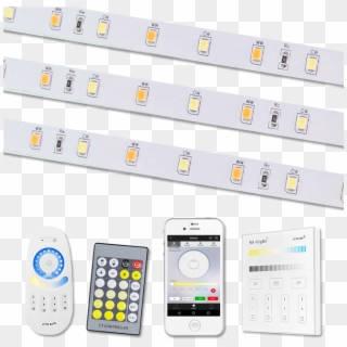 1 Meter Dual White Led Strip Complete Set - Smartphone, HD Png Download