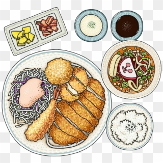 Korean Cuisine Food Drawing Watercolor Painting Illustration - Korean Foods Illustration, HD Png Download