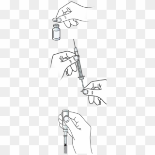 Hold The Syringe And Vial Firmly In One Hand - Trigger, HD Png Download
