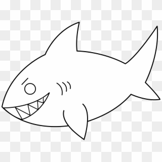 Shark Outline Clip Art - Animal Picture Black And White Outline, HD Png Download