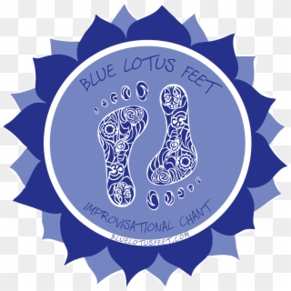 Blue Lotus Feet Logo Sticker 4 By 4 Clear Bkgnd - Blue Lotus Feet, HD Png Download
