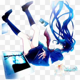 Render Anime Girl Falling By Yue Tr By Yuetearsrain - Anime Girl Falling Png, Transparent Png