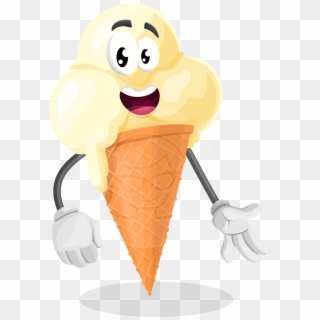 Ice Cream Cartoon Vector Character Aka Icy Cone - Cartoon, HD Png Download