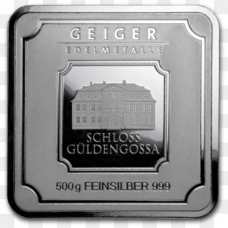 500 Gram Silver Bar - 500 Gram Geiger Silver Bar In Square, HD Png Download