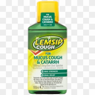 Lemsip Cough For Mucus Cough & Catarrh - Lemsip Mucus Cough And Catarrh, HD Png Download