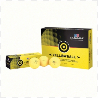 3 Pieces Us Kids Golf Balls Yellow - Carton, HD Png Download