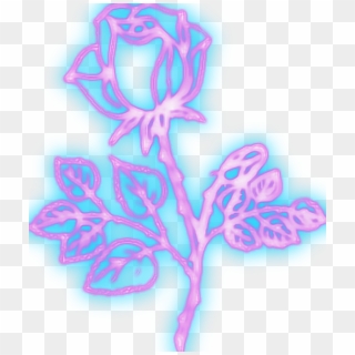 #sticker #stickerstumblrs #tumblr #neon #flower #rose - Neon Rose Png, Transparent Png