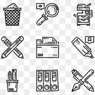 Office Stationery - School Icon Vector Png, Transparent Png