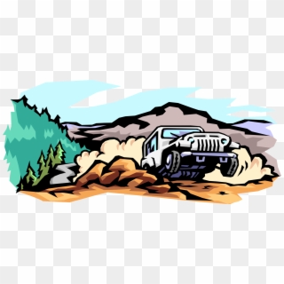 Vector Illustration Of Jeep Sports Utility Off-road - Jeep Off Road Png, Transparent Png