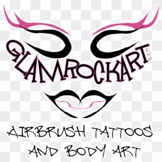 Airbrush Tattoo Design - Glam Rock, HD Png Download