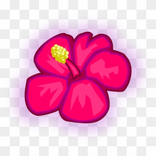 Flor, Hawaiano, Rose, Rojo, Tropicales, Planta, Hibisco - Draw A Tropical Flower, HD Png Download