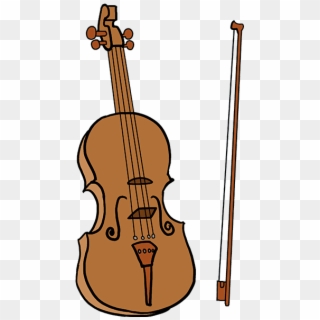 Violin Clipart Shape - Simple Drawing Of A Violin, HD Png Download