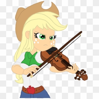 Applejack Is Playing Hard Vectorized By Haleyc Ⓒ - Violin Cowgirl, HD Png Download