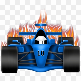 Race Car With Flames - Car, HD Png Download
