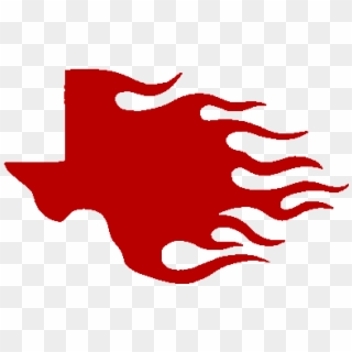 Red Texas Flame 4 X 2 1/2 Reflective Vinyl Decal - Texas Star, HD Png Download