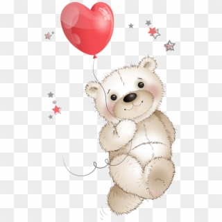 Balloons Clipart Bear - Saint Valentin Papa Maman, HD Png Download