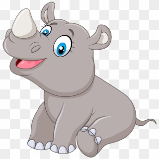 #mq #grey #baby #hippopotamus - Baby Rhino Clipart Png, Transparent Png