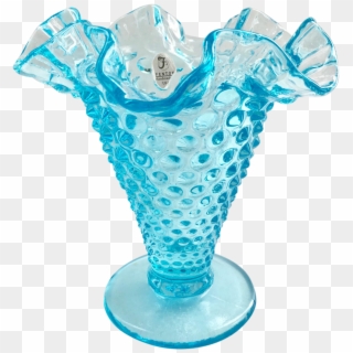 Beautiful Fenton Glass Blue Topaz 5-5/8 Inch Double - Vase, HD Png Download