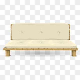 Couch Futon Furniture Cushions Wood Wooden - Mattress, HD Png Download