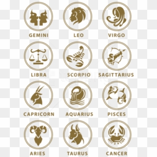 Free Png Download Transparent Zodiac Signs Set Clipart - Horoscope Signs Transparent, Png Download
