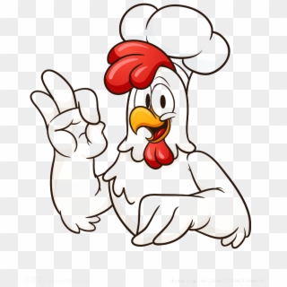 Chicken Meat Buffalo Wing Chef - Cartoon Chicken Chef, HD Png Download