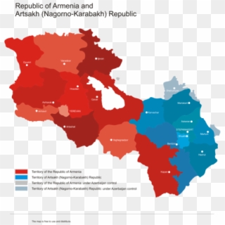 Fullsize Armenia & Karabakh Vector Map - Armenia And Artsakh Map, HD Png Download