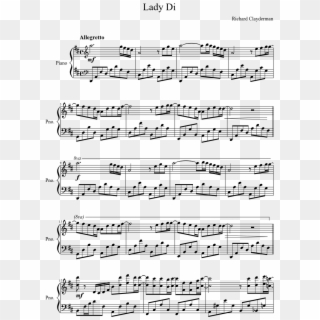 Lady Di Sheet Music Composed By Richard Clayderman - Concerning Hobbits Sheet Music, HD Png Download