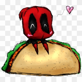 Tacos Graphic - Deadpool On A Taco, HD Png Download