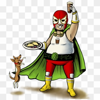 Luchador Night - Luchador With Taco, HD Png Download