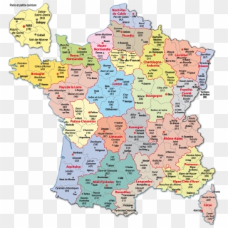 Carte France-webcams 000 - Francais Regions, HD Png Download