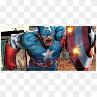 Caneca Dos Vingadores Modelo 22 Caneca Dos Vingadores - Captain America Fighting Avengers Cartoon, HD Png Download