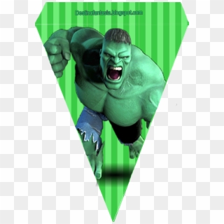 Bandeirinha Festa Os Vingadores - Incredible Hulk, HD Png Download