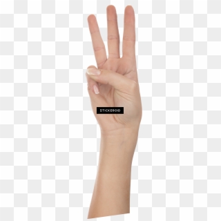 Three Finger Meme Png - Sign Language, Transparent Png