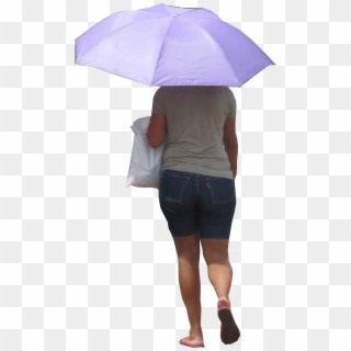 Mulher Andando Sombrinha Sol - Umbrella, HD Png Download