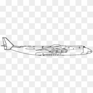 Airplane Jet Side View Aircraft Fly Body - Aircraft Side Outline, HD Png Download