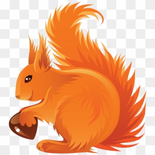 ##ftestickers #clipart #squirrel #acorn #cute - Esquilos Vetor Png, Transparent Png